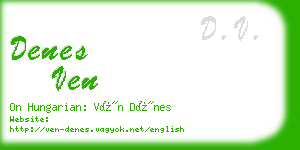 denes ven business card